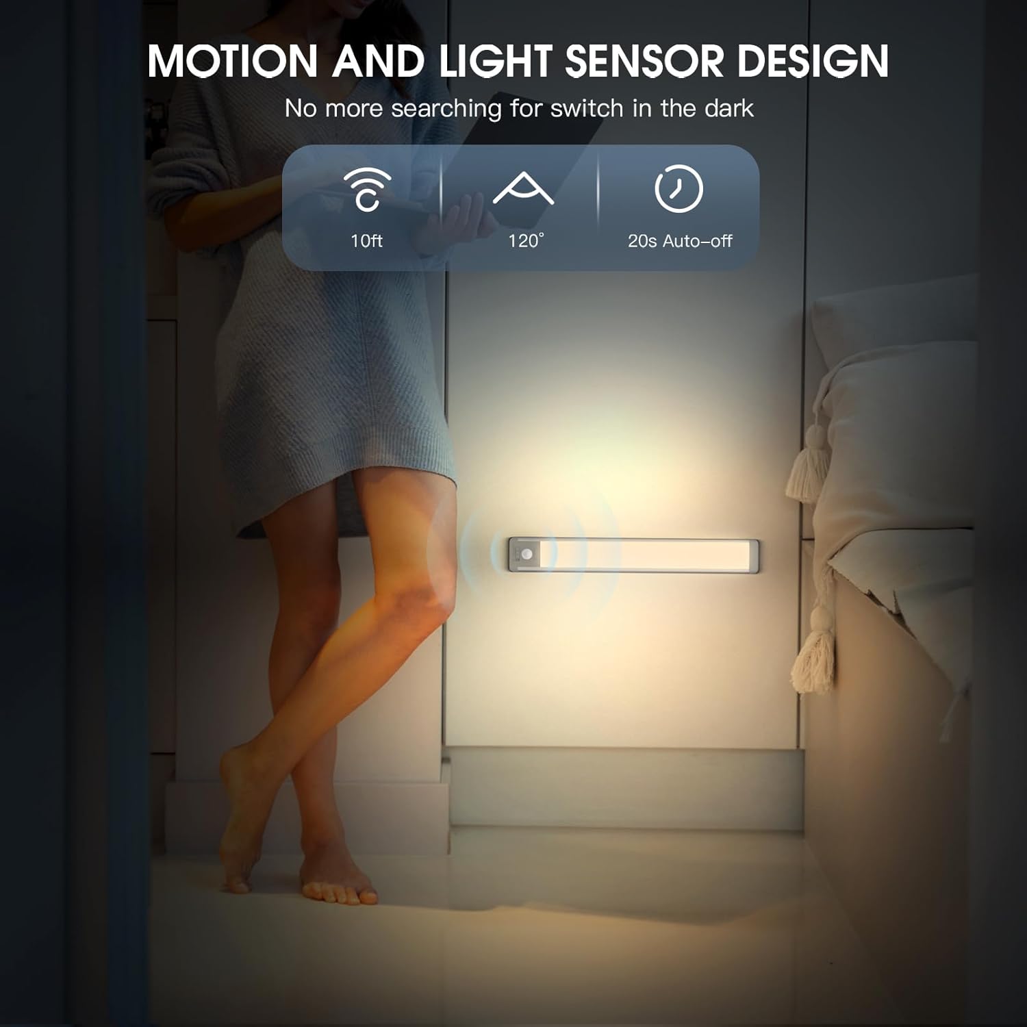 Rechargeable Motion Sensor Under Cabinet Lights