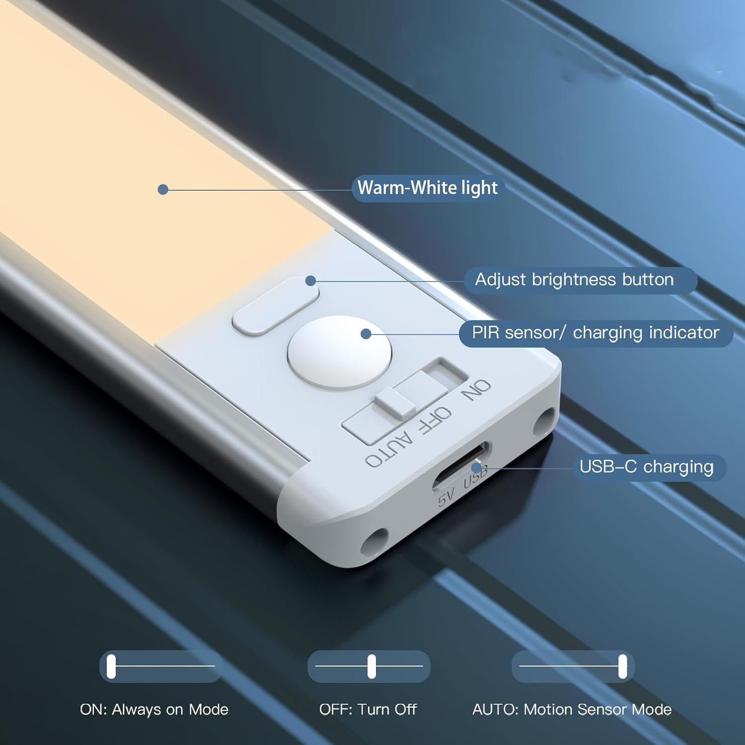 Rechargeable Motion Sensor Under Cabinet Lights