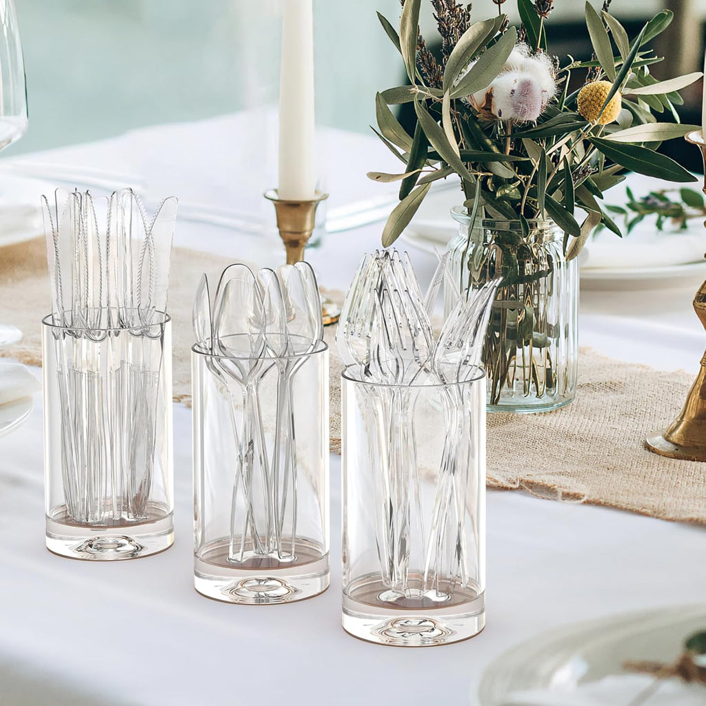 Extra Heavy Duty Clear Plastic Cutlery Set