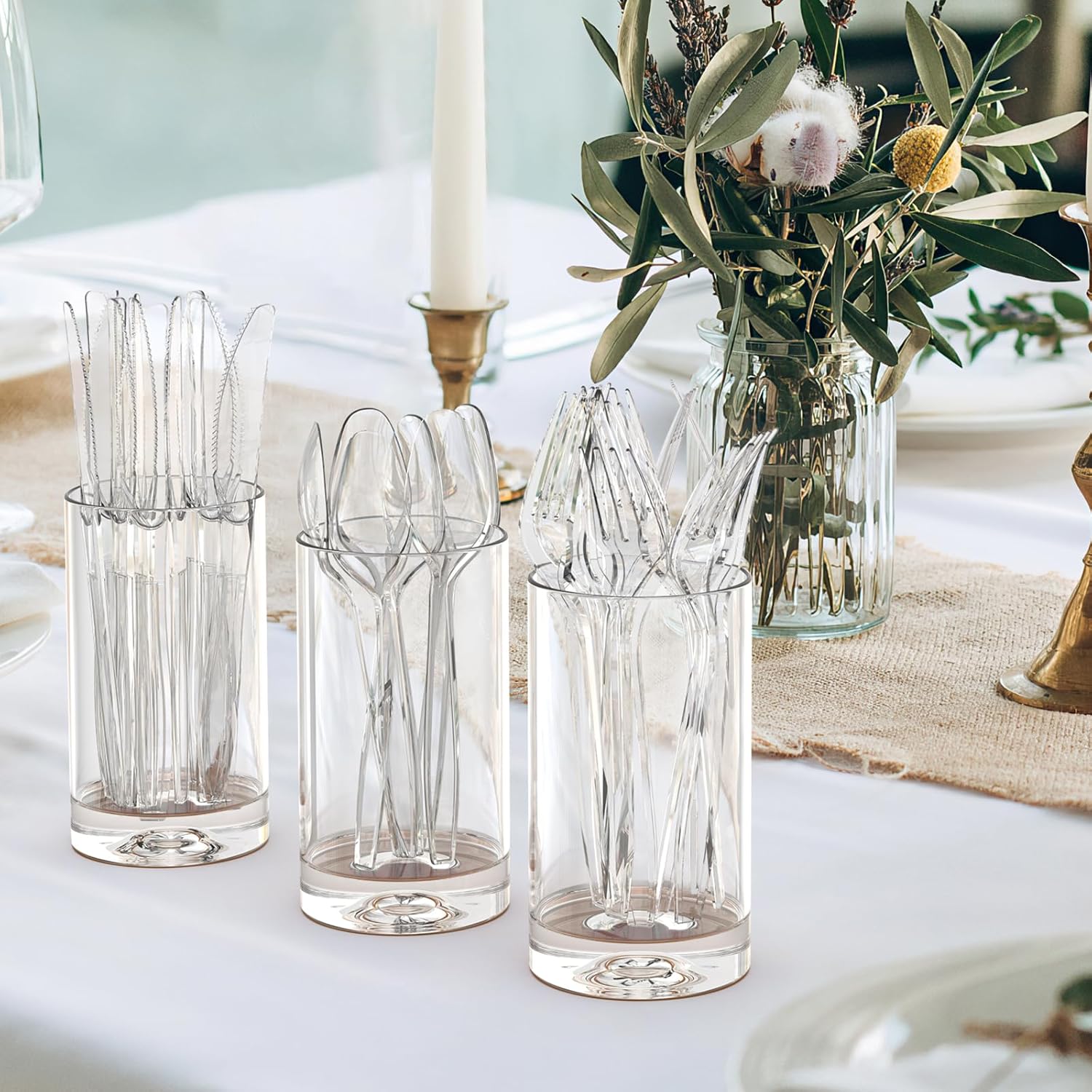 Extra Heavy Duty Clear Plastic Cutlery Set