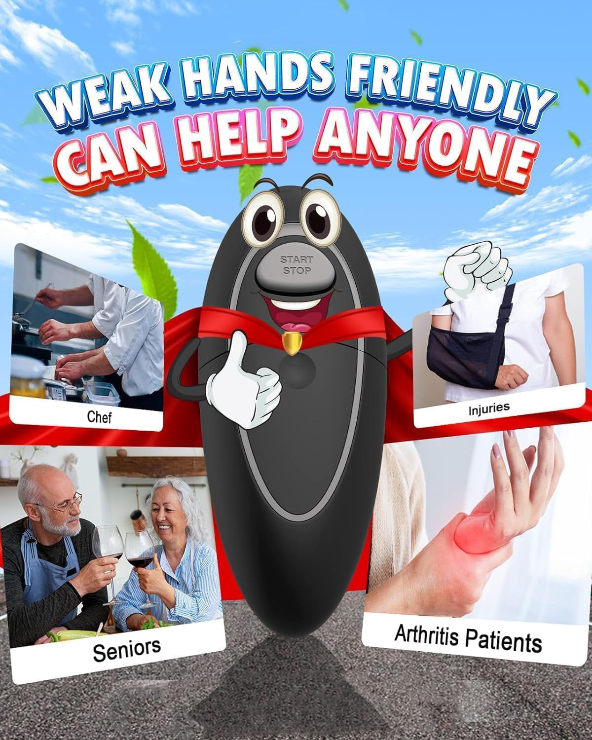 One Touch Automatic Electric Can Opener