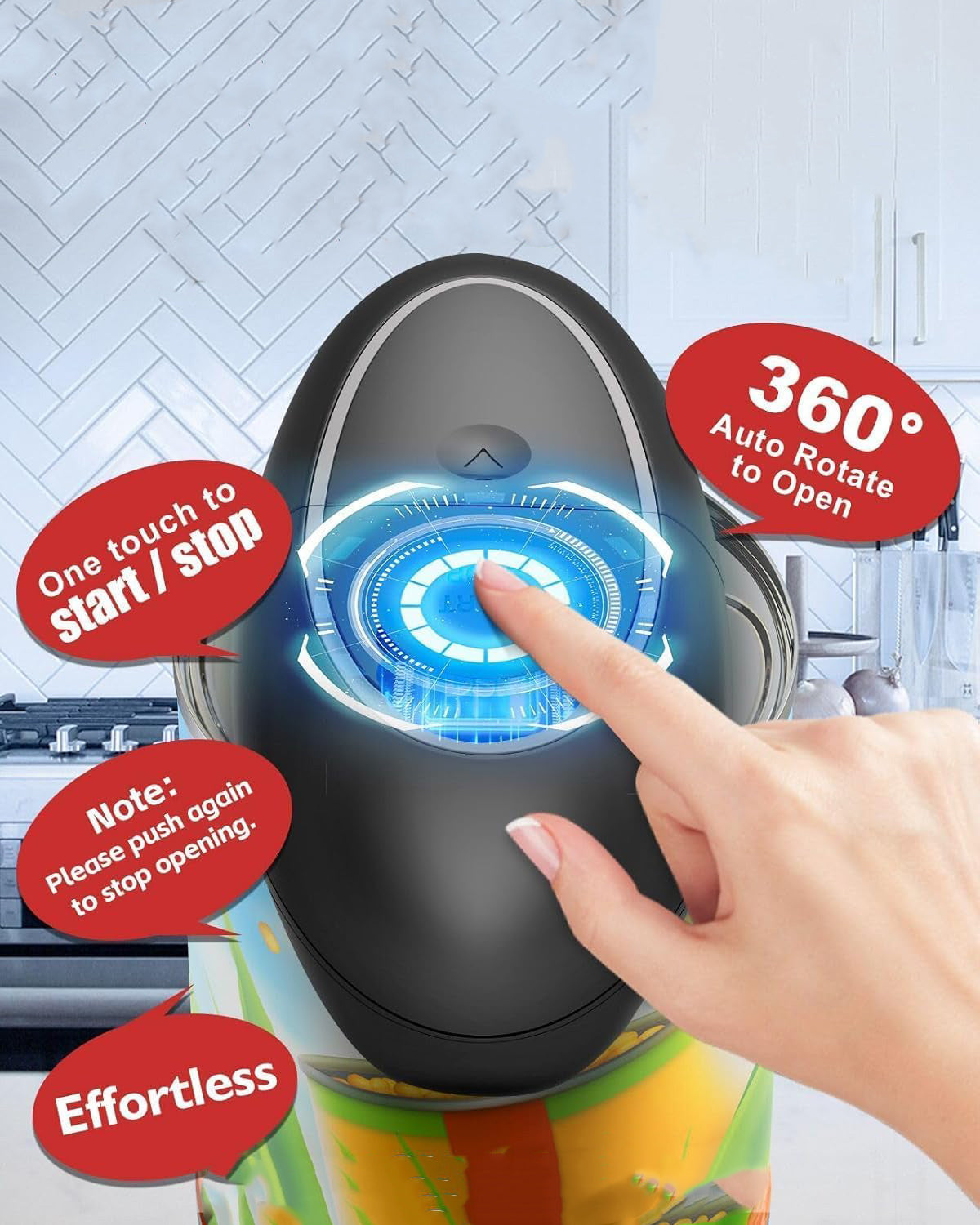 One Touch Automatic Electric Can Opener